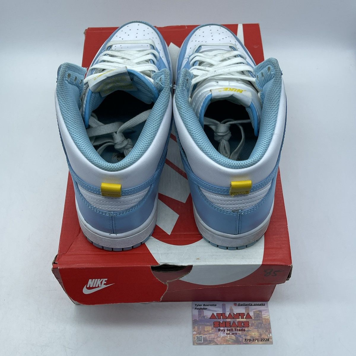 Nike Dunk high blue chill Size US 9.5 / EU 42-43 - 6 Thumbnail