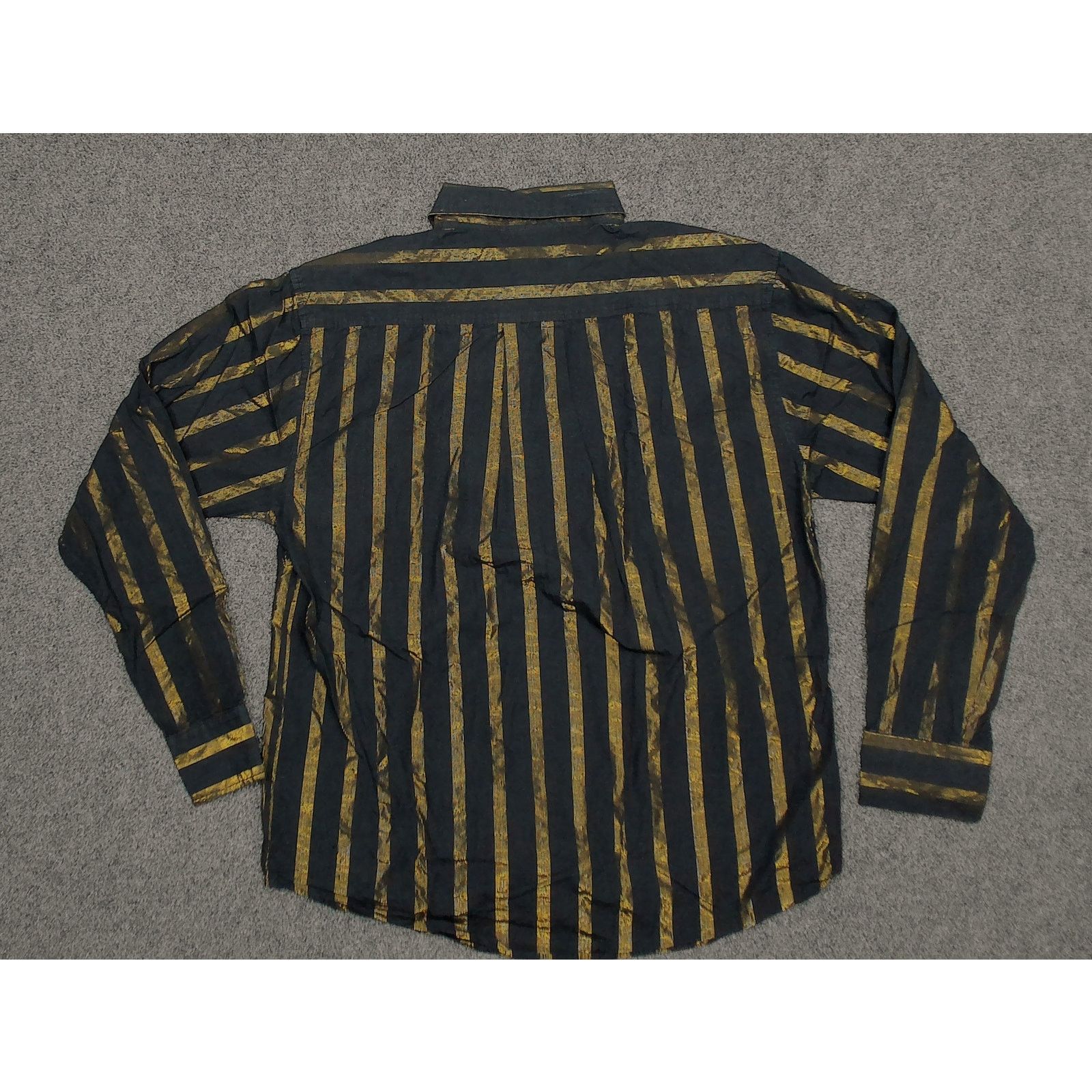 Southpole South Pole Vintage Y2K Metal Thunder Lurex Striped Shirt XXL Size US XXL / EU 58 / 5 - 4 Thumbnail
