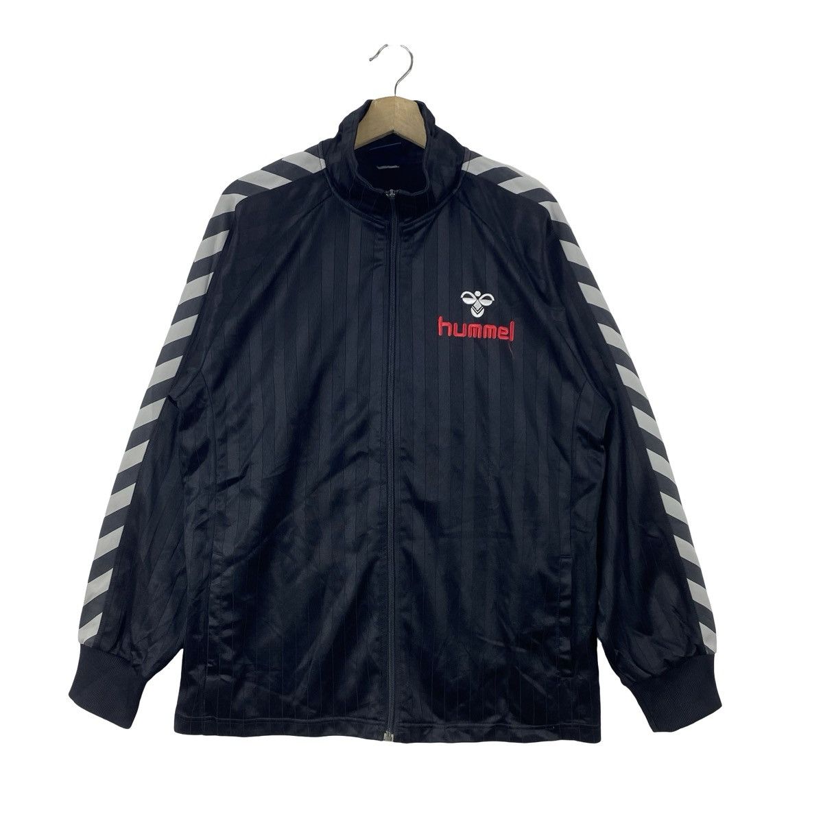 Hummel Vintage HUMMEL TRACK Jacket Chevron Striped Full Zip Size US XL / EU 56 / 4 - 4 Thumbnail