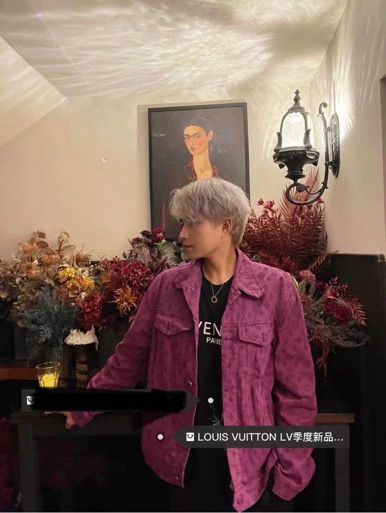 Louis Vuitton Louis Vuitton Purple denim jacket with full logo jacket 250 Size US S / EU 44-46 / 1 - 7 Thumbnail