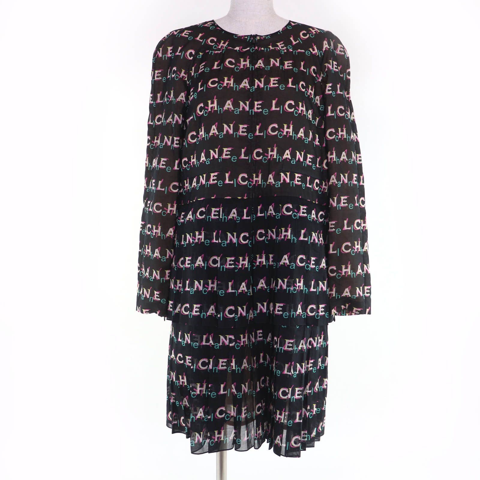 Chanel Chanel Chanel Logo Print Cotton Dress Textile Tops P60847V46300 DUTY FREE for USA Size ONE SIZE - 1 Thumbnail