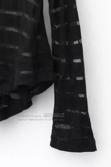 Yohji Yamamoto Yohji Yamamoto Sheer striped knitted cardigan| Size US M / EU 48-50 / 2 - 4 Thumbnail