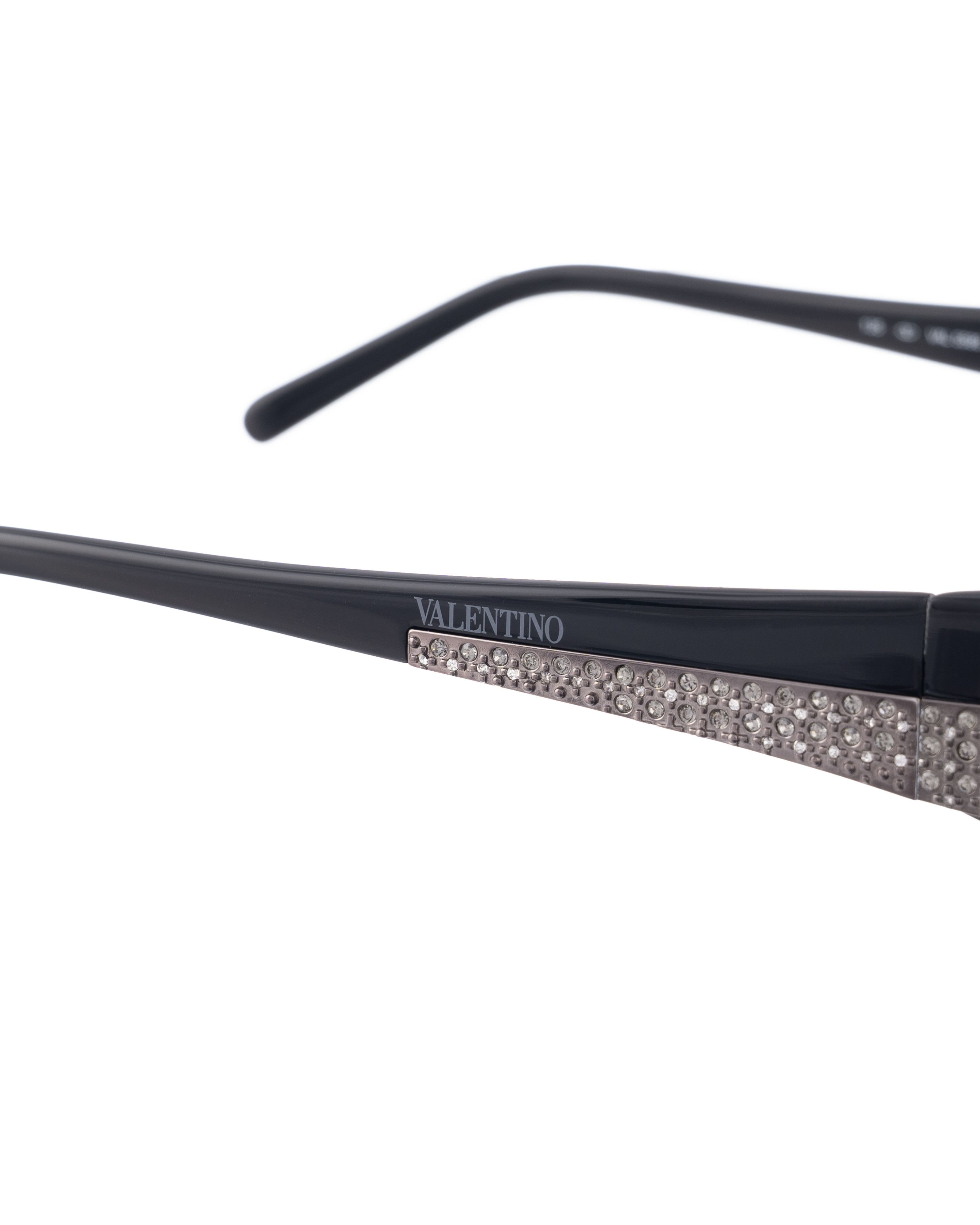Valentino Valentino 00s Black Plastic Glasses with Mini Gems Size ONE SIZE - 2 Thumbnail
