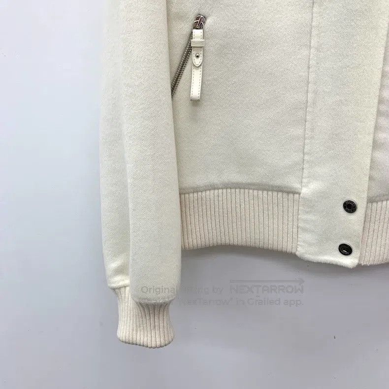Hermes Hermes Off-white Cashmere Hooded Long Sleeve Jacket Size XS / US 0-2 / IT 36-38 - 4 Thumbnail