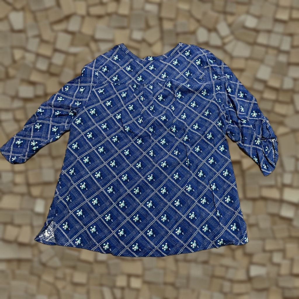 Croft & Barrow VINTAGE Croft & Barrow Shirt Womens XXL Blue White Button Up Long Sleeve Size XXL / US 16-18 / IT 52-54 - 1 Thumbnail