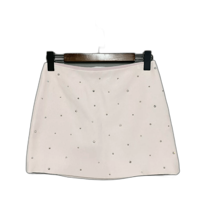 Miu Miu Pink Rhinestone Mini Skirt by Miu Miu Size 40" / US 18 - 1 Thumbnail