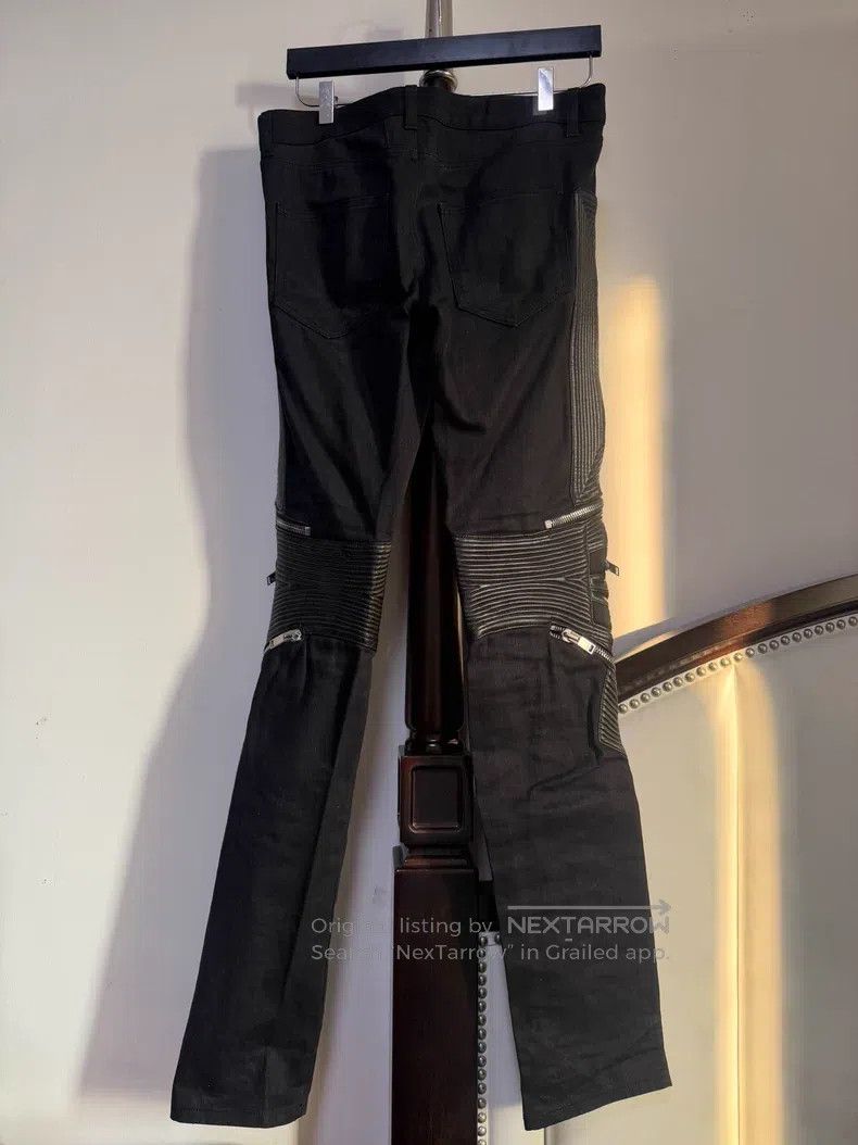 Saint Laurent Paris Saint Laurent Paris Motorcycle Patchwork Denim Pants Size US 30 / EU 46 - 2 Thumbnail