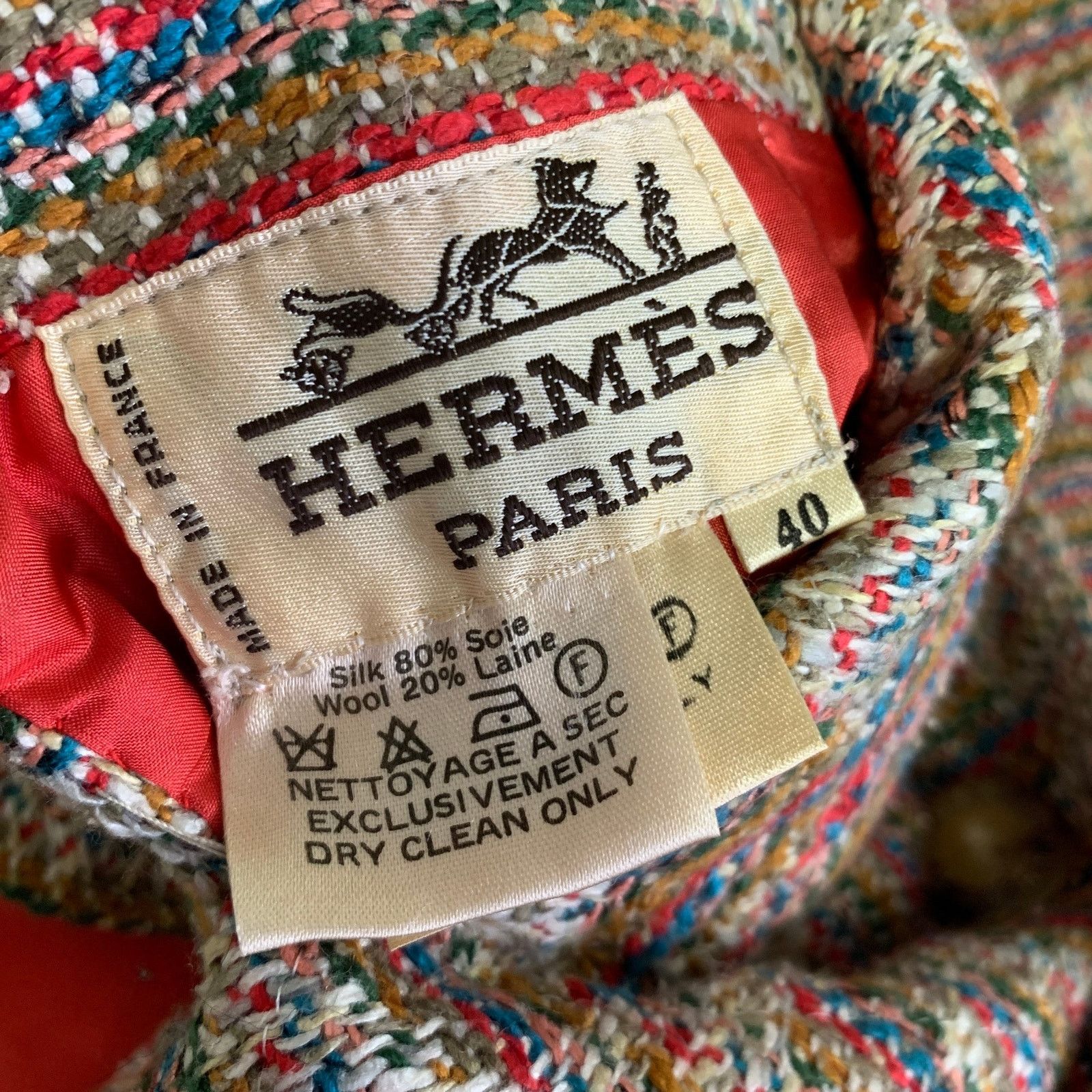 Hermes HERMES Size 8 Multi-Color Silk Wool Jacket Size M / US 6-8 / IT 42-44 - 8 Thumbnail