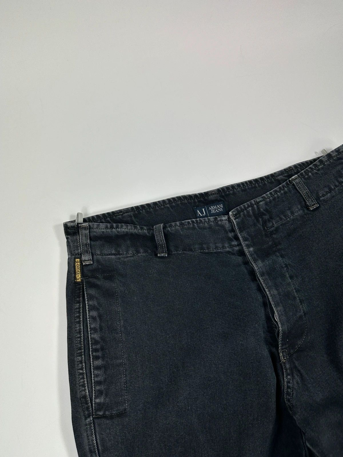 Armani Armani Jeans 00’s Black Indigo Carpenter Wide Legs Jeans Size US 32 / EU 48 - 2 Thumbnail