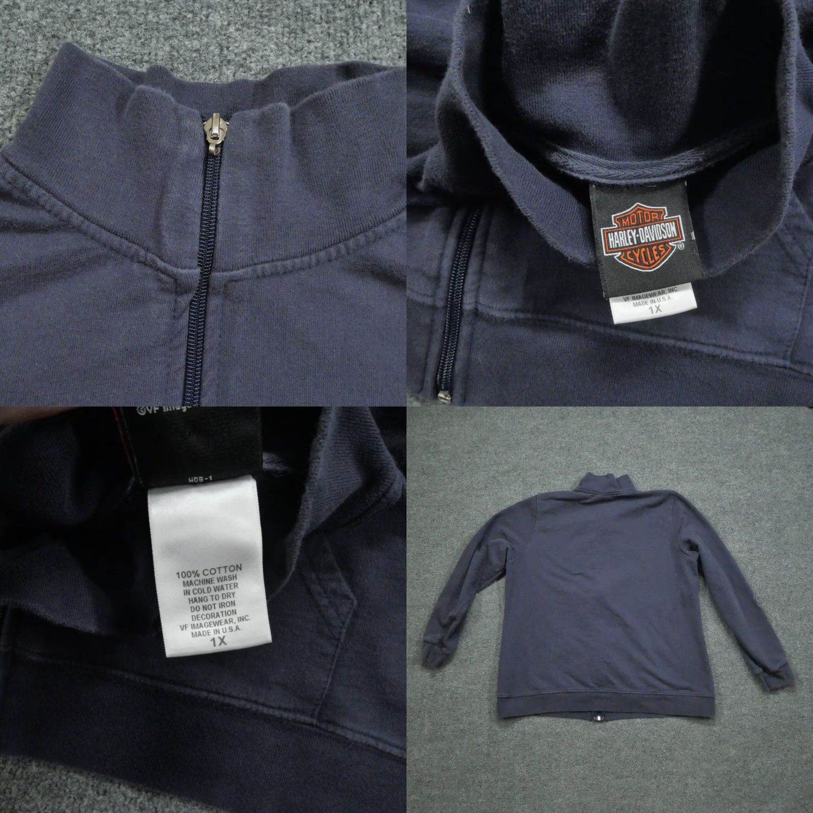 Harley Davidson Harley-Davidson Jacket Womens 1X XL Blue Full Zip Sleeve Print Motorcycle Y2K Size XL / US 12-14 / IT 48-50 - 8 Thumbnail