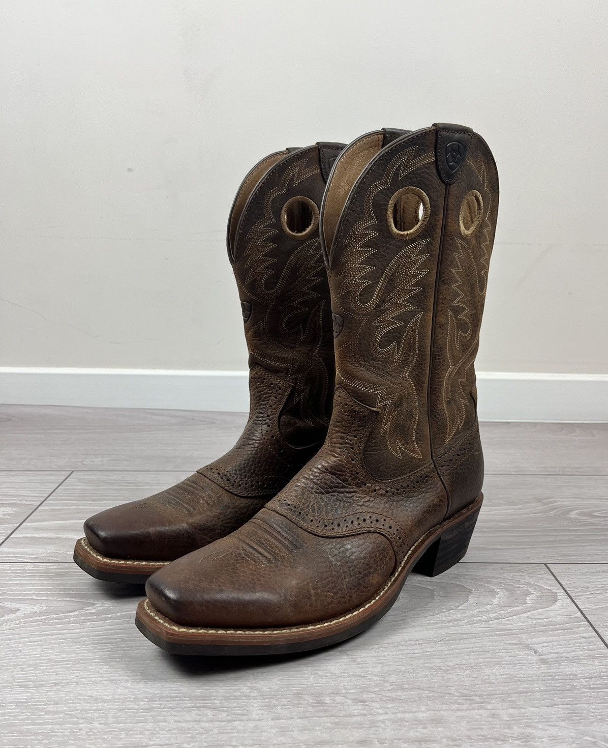Ariat Ariat American Western Cowboy Brown Leather Boots Size US 10 / EU 43 - 5 Thumbnail