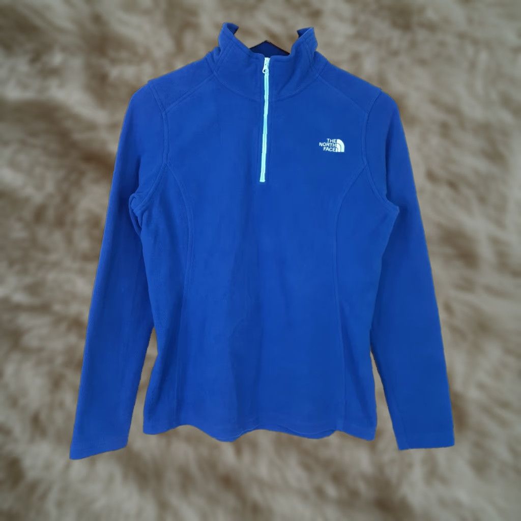 The North Face The North Face Long Sleeve 1/4 Zip Fleece Shirt Unisex Adults Blue S Regular Fit Pullover 1/4 Zip Blue Size S / US 4 / IT 40 - 1 Thumbnail