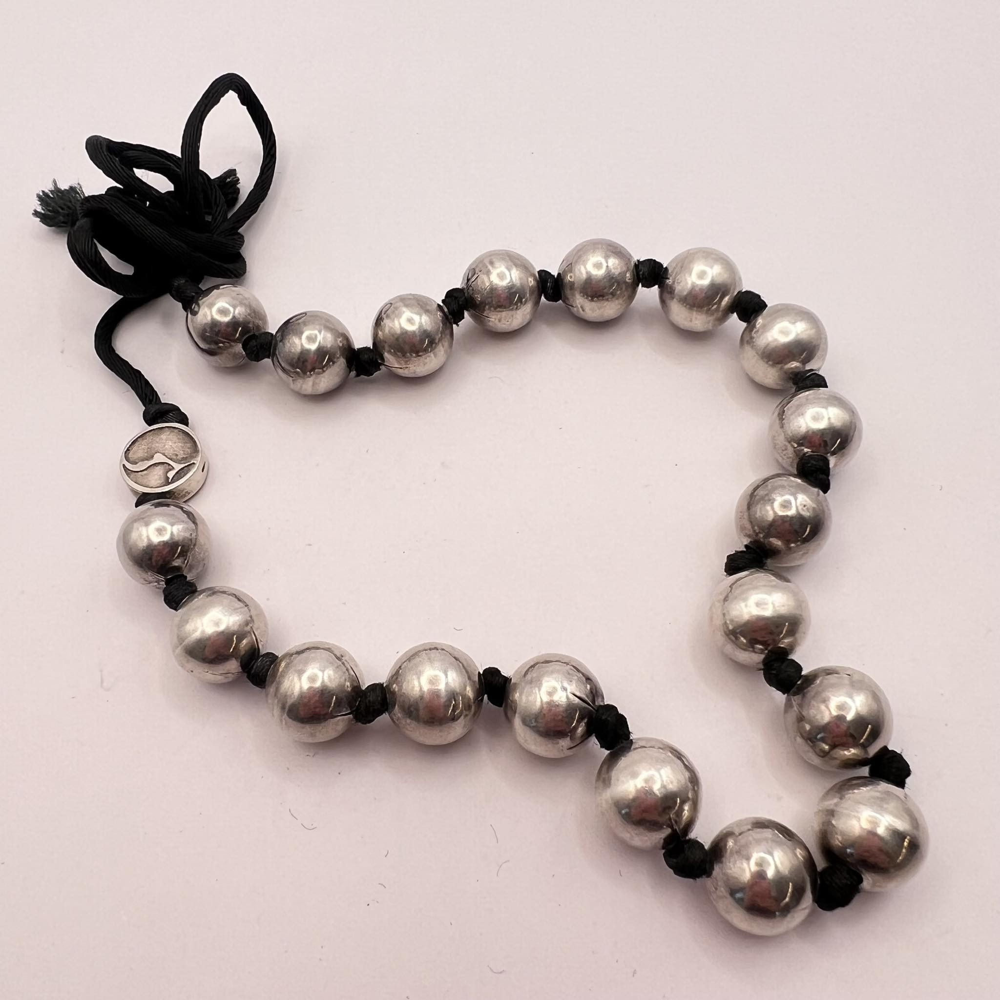 Vintage Vintage Sterling Silver 925 Beads Jewelry Necklace Size ONE SIZE - 7 Thumbnail