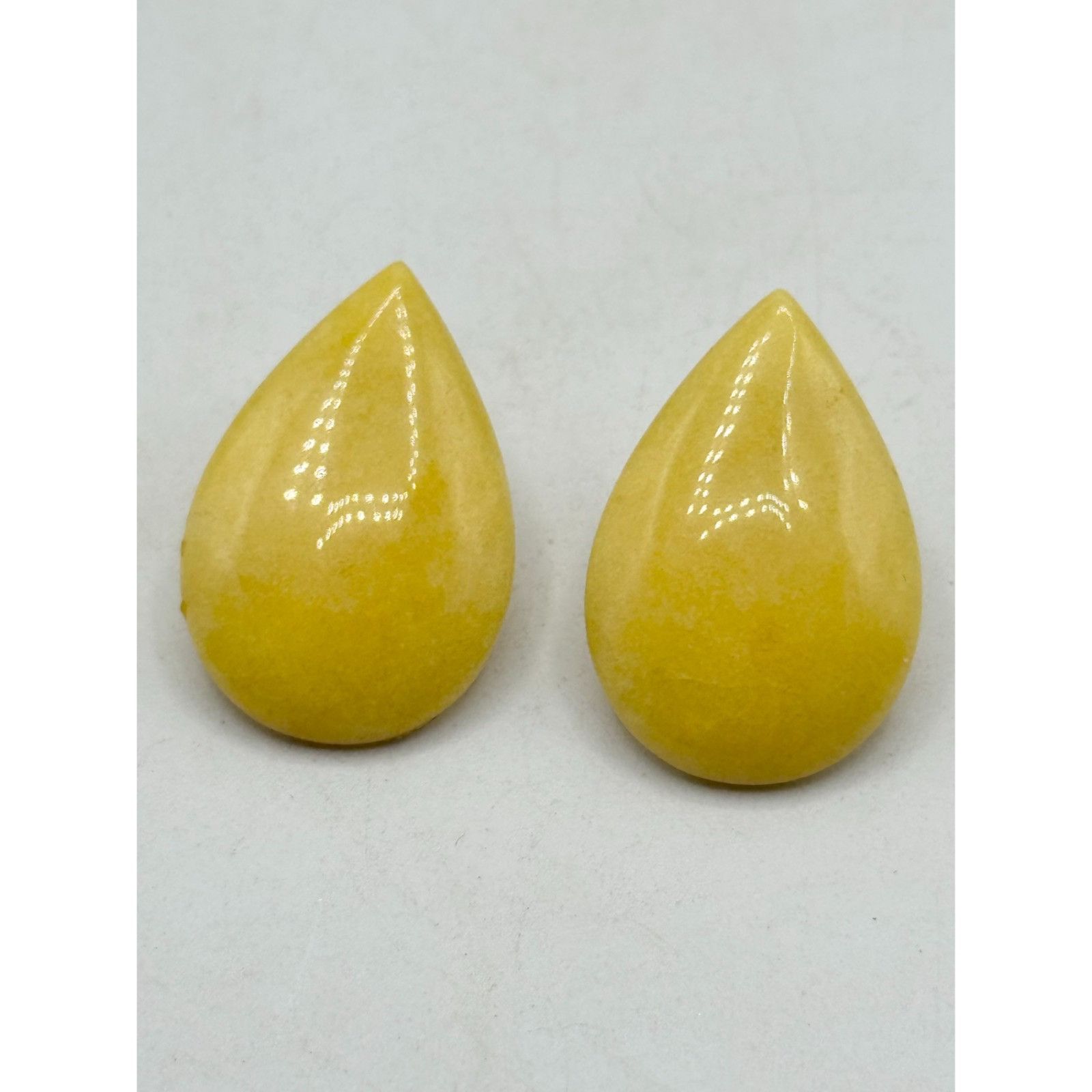 Vintage Vintage yellow stone teardrop earrings Size ONE SIZE - 2 Thumbnail