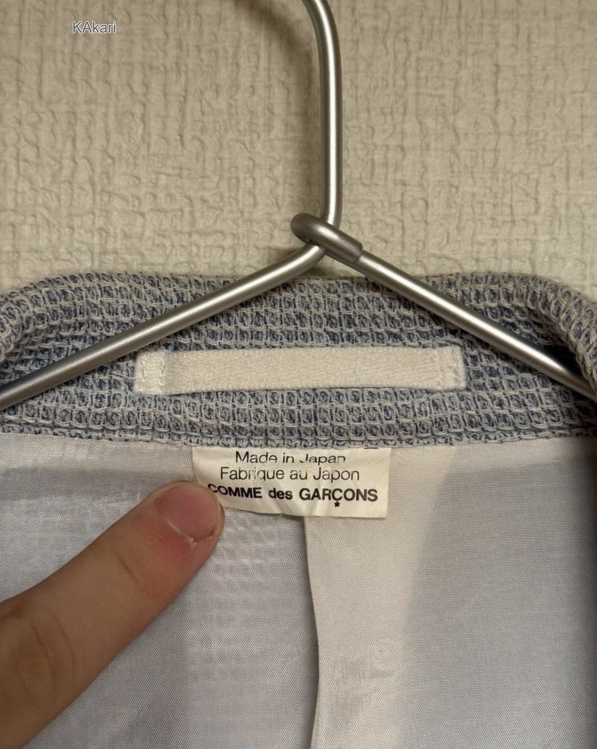 Comme des Garcons Blue Double-Breasted Light Jacket Size M Size US M / EU 48-50 / 2 - 3 Thumbnail