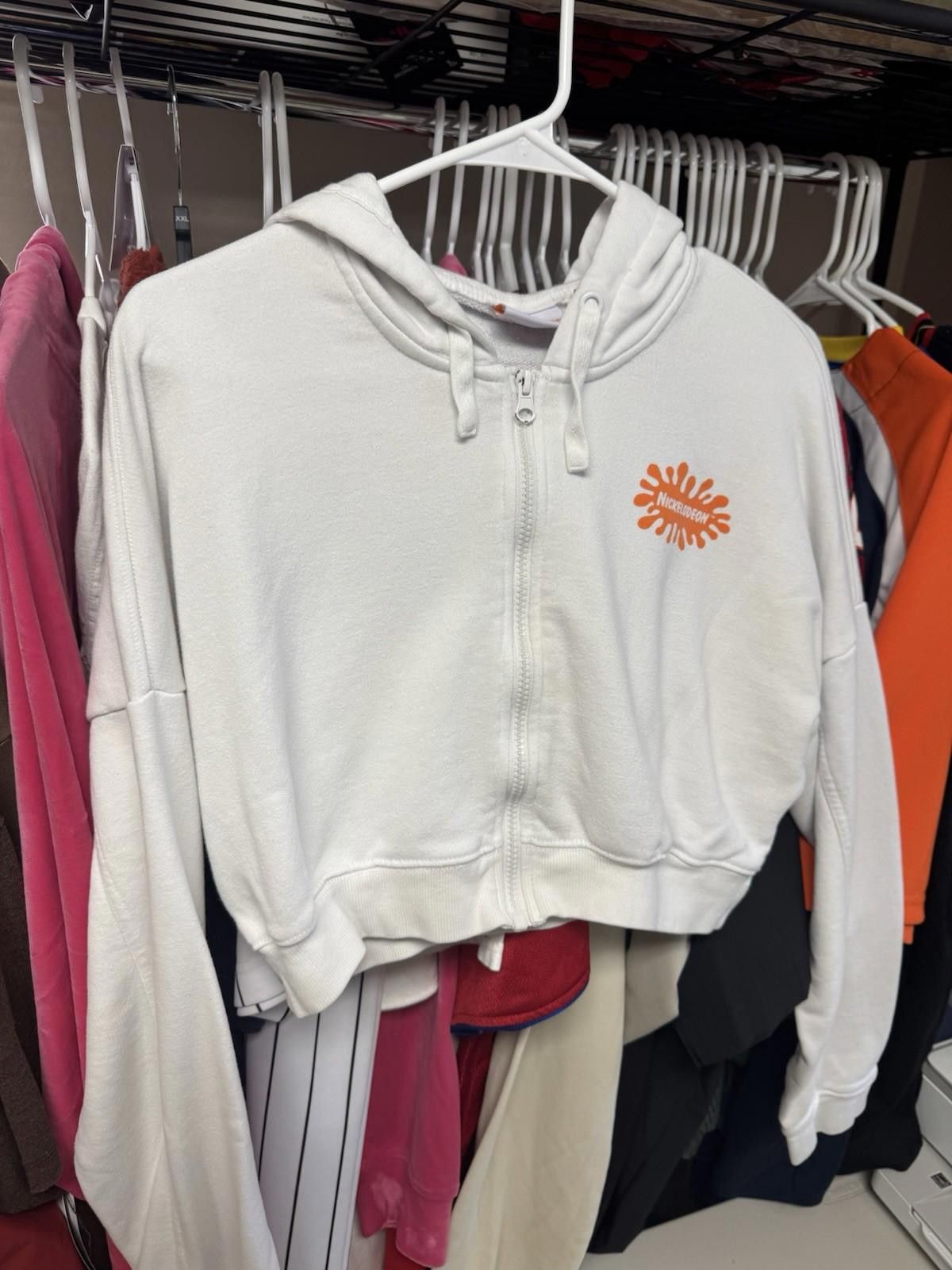 Nickelodeon Women’s Nickelodeon 2021 Throwback 90s Crop Top Hoodie￼ Size M / US 6-8 / IT 42-44 - 2 Thumbnail
