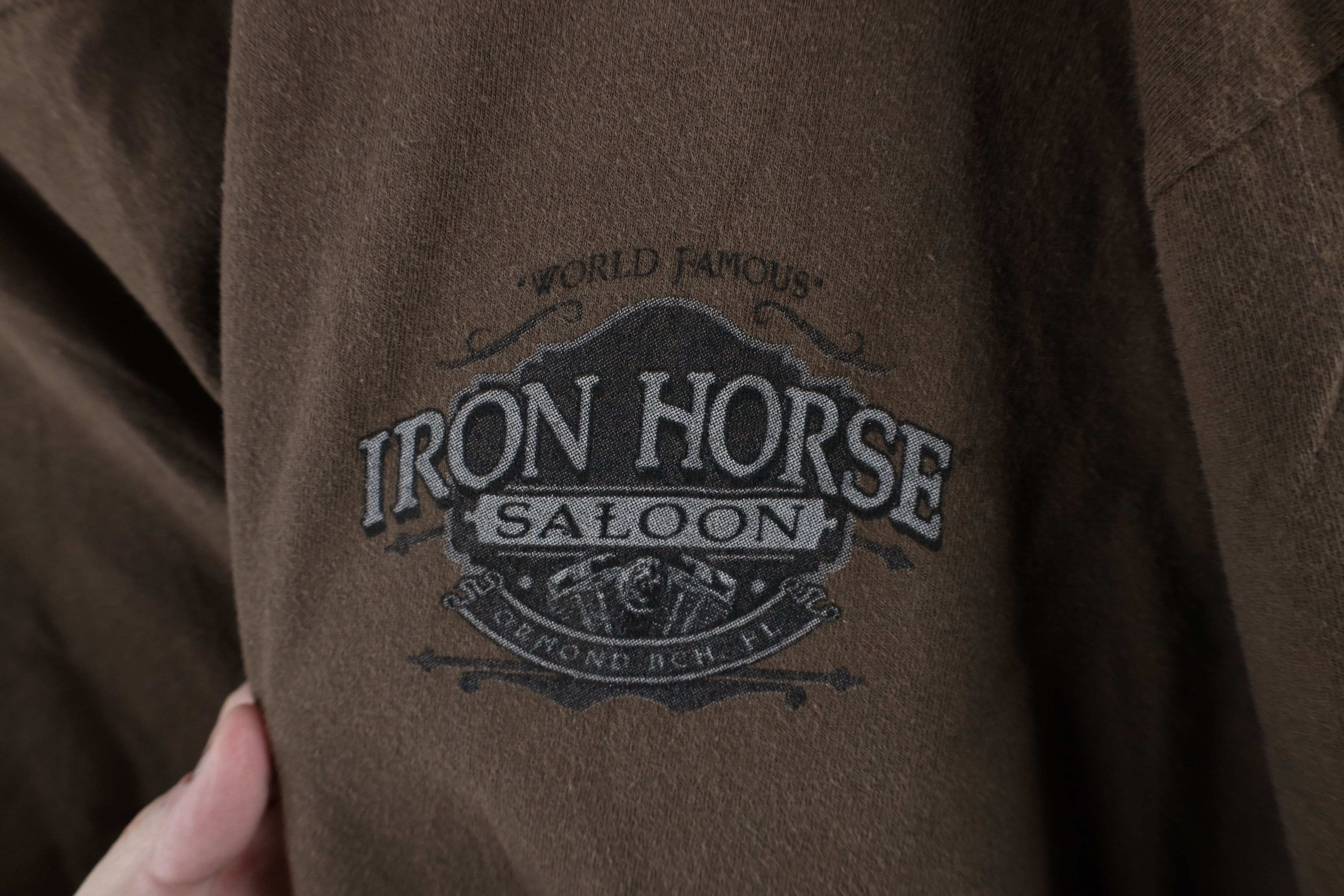 Vintage Vintage Out Iron Horse Saloon Florida Long Sleeve T-Shirt Size US XXL / EU 58 / 5 - 4 Thumbnail