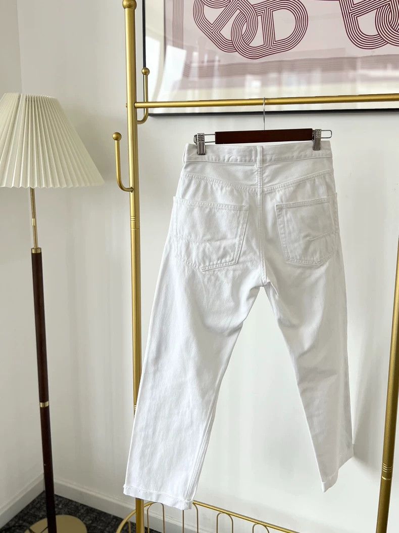 Dior Dior Size32 White old-fashioned cotton denim trousers Size 42" / US 20 - 2 Thumbnail