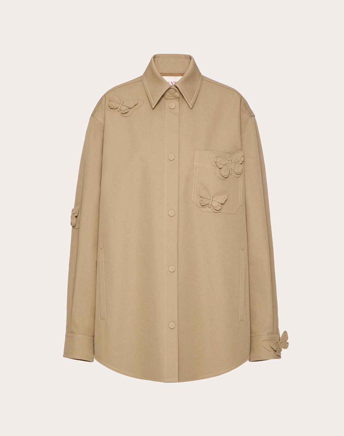 o1s1wg110525 Embroidered Couture Canvas Jacket in Beige