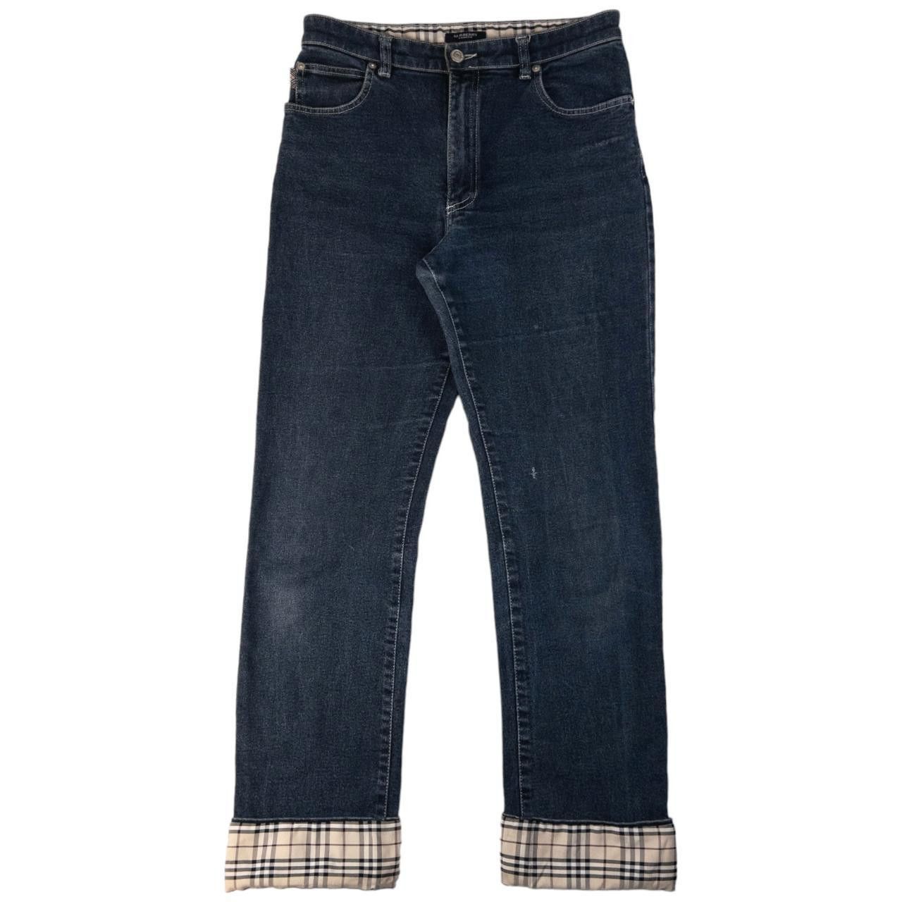Burberry Vintage Burberry Nova Check Cuff Denim Jeans Size W29 Size 29" - 1 Thumbnail