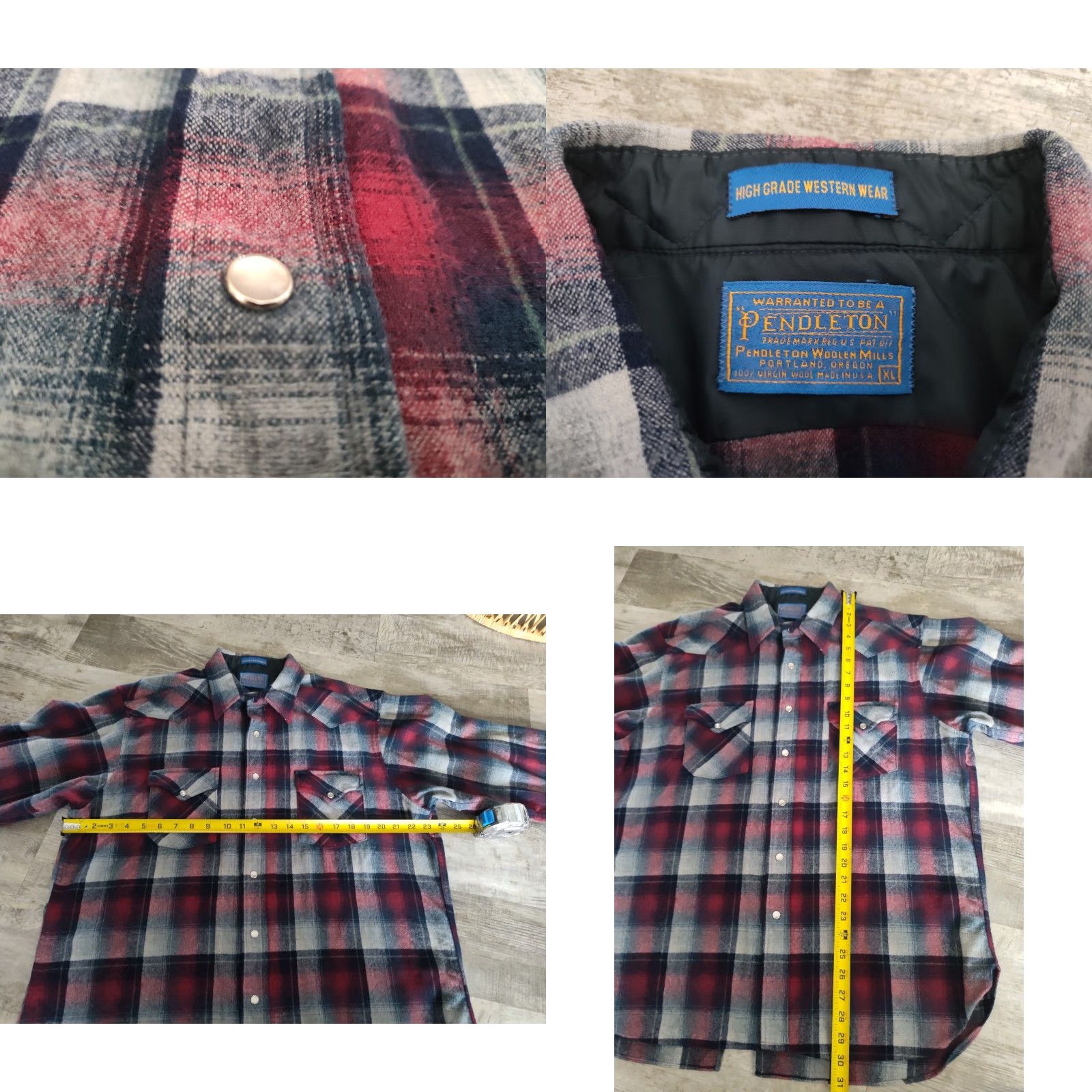 Pendleton VINTAGE Pendleton Western Shirt Men XL Wool Plaid 1960s Casual Heavyweight Button-Up Size US XL / EU 56 / 4 - 8 Thumbnail
