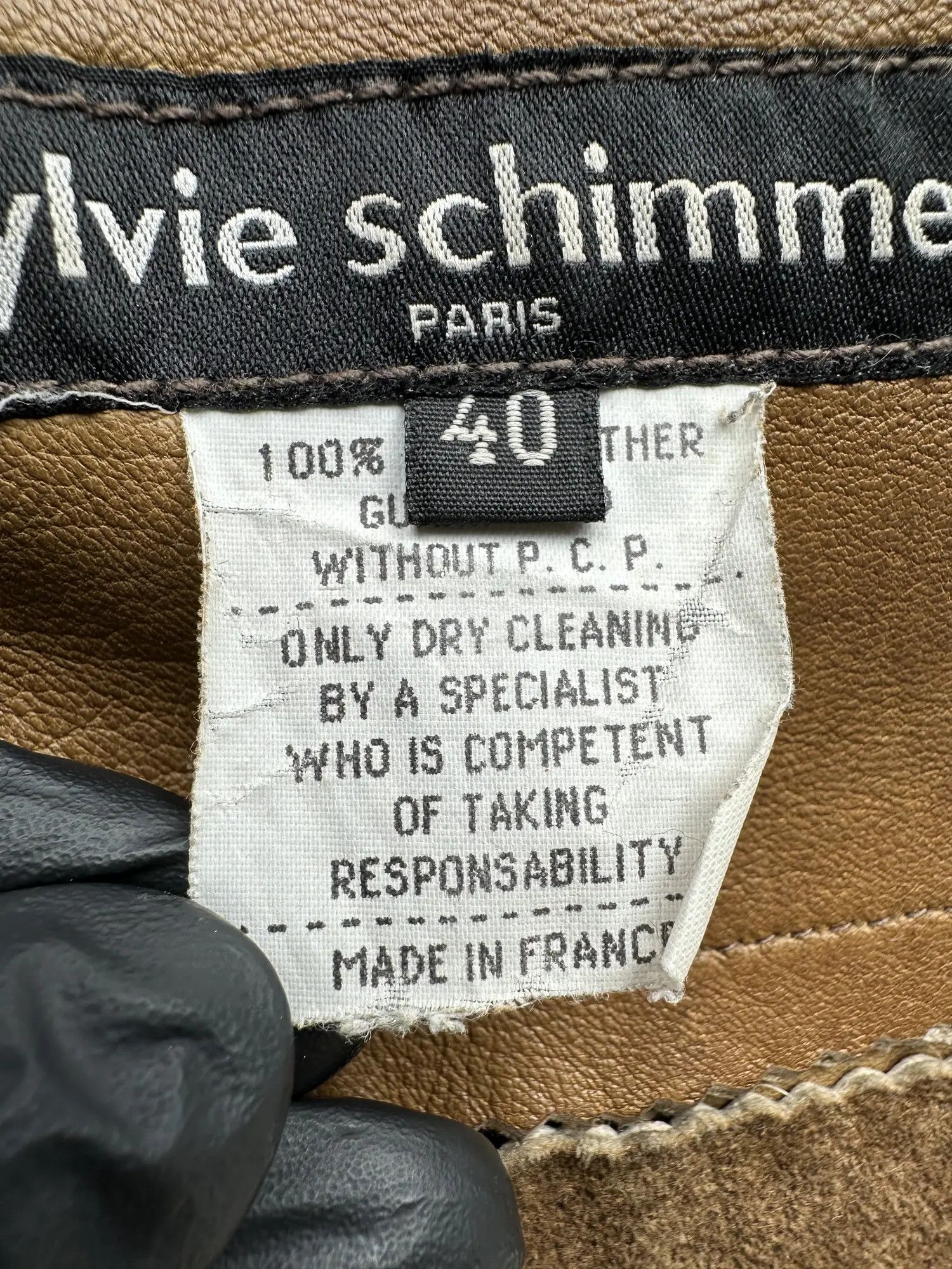 Vintage Sylvie Schimmel Faded Lamb Leather Jacket Size S / US 4 / IT 40 - 4 Thumbnail