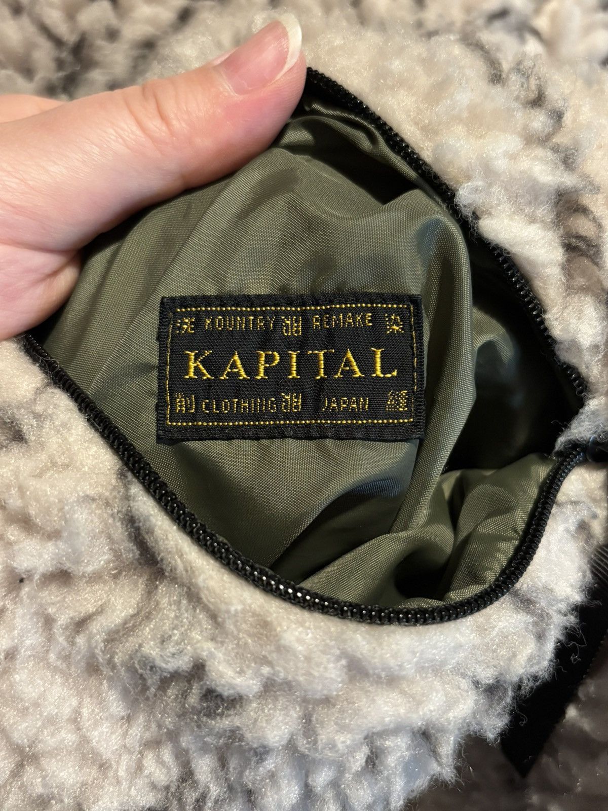 Kapital Kapital Do-Gi Sashiko Boa Fleece Kesa Jacket Size US XL / EU 56 / 4 - 2 Thumbnail