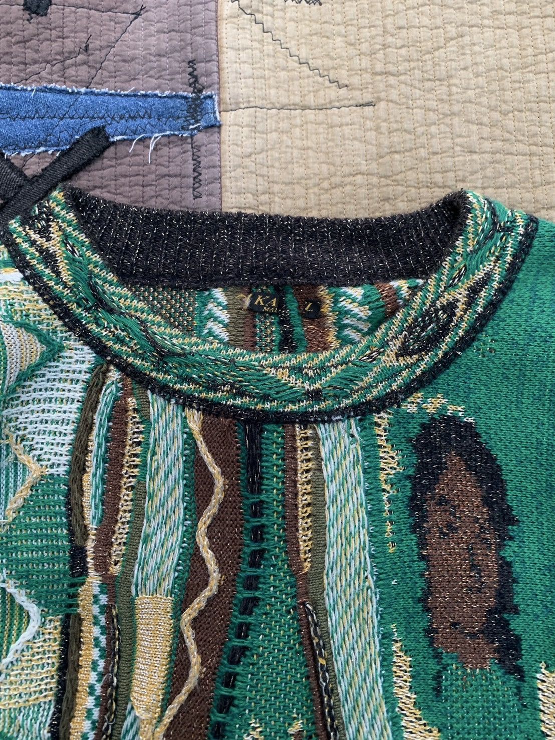 Kapital Kountry KAPITAL 7G VIRGIN MARY GAUDY KNIT SWEATER Size US L / EU 52-54 / 3 - 4 Thumbnail