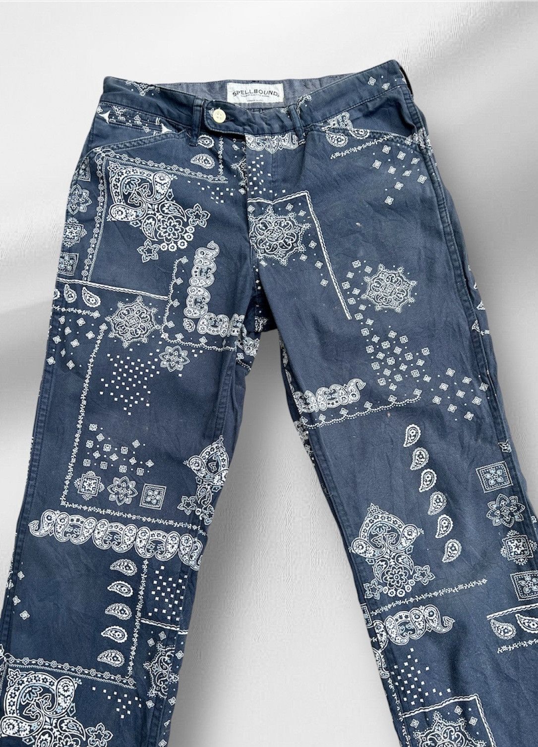Japanese Brand × Kapital × Spellbound Vintage Spellbound DMG Japan Bandana Navy Mens Size US 30 / EU 46 - 3 Thumbnail
