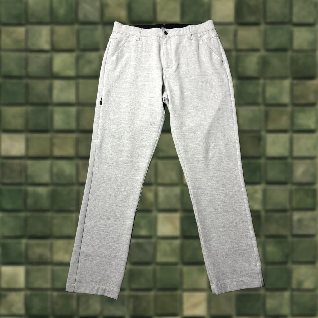 Asics BYLT Kinetic 2.0 Pants Mens 33x30 Gray Performance Premium Basics Chino Straight Regular Pocket City Preppy Sports Mens Size US 33 - 1 Thumbnail