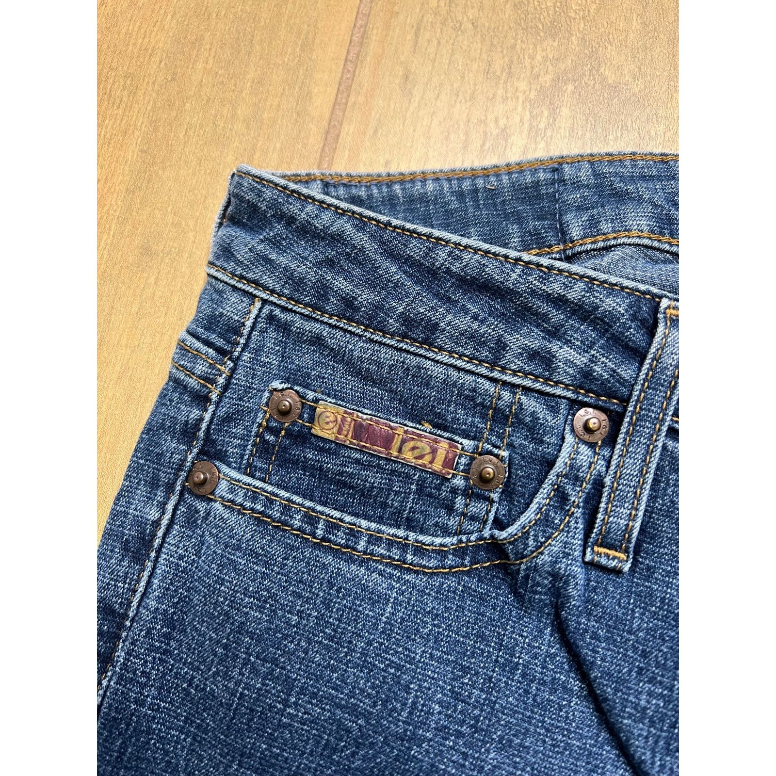 Vintage Vintage L.E.I Y2K Low Rise Flare Jean Women Sz 5 boho retro Size 27" / US 4 / IT 40 - 12 Thumbnail