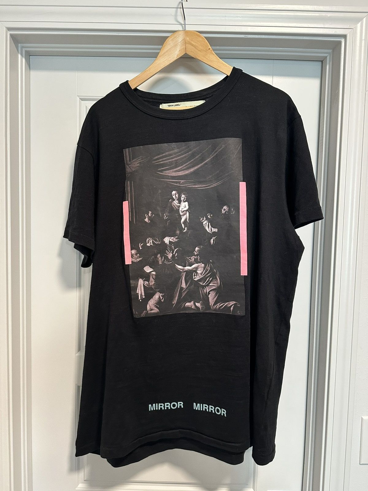 Off White Mini Caravaggio Tee Off-White Caravaggio Black T Shirt 
