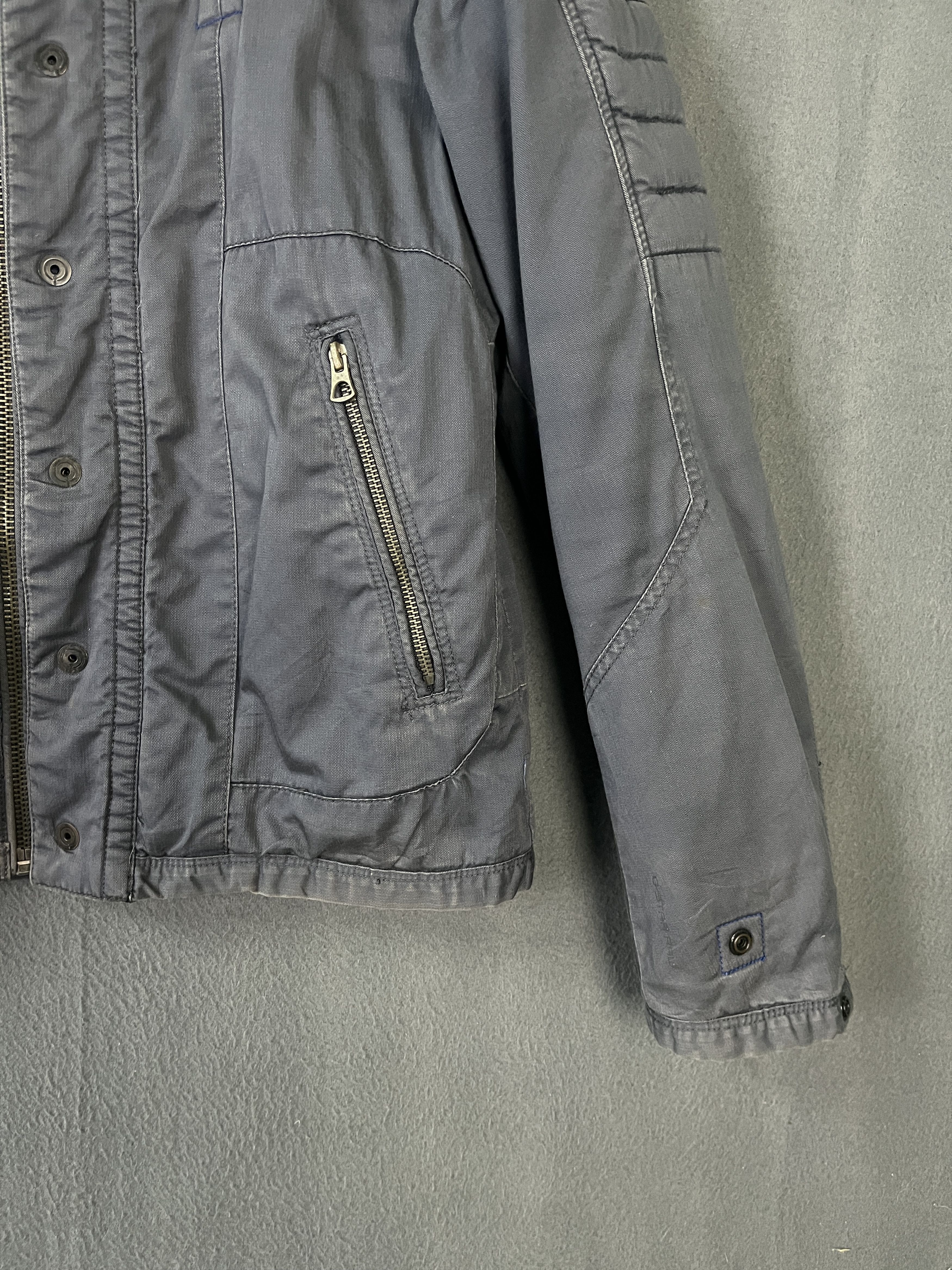 G-Star G-STAR Raw Denim Biker Jacket Soft Padded Asymmetrical Style Size US S / EU 44-46 / 1 - 5 Thumbnail