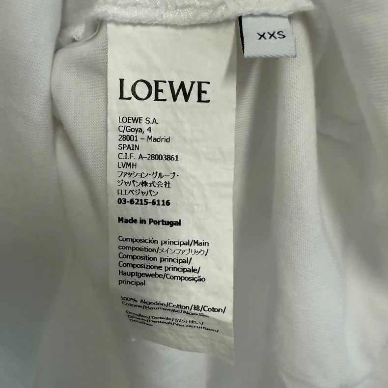 Loewe LOEWE Solid color embossed logo round neck short sleeve T- Size XXS / US 00 / IT 34 - 2 Thumbnail