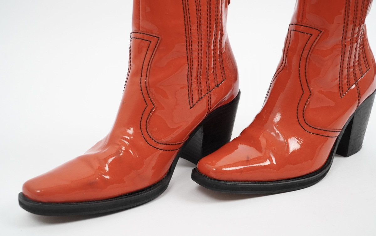 Ganni Ganni - Callie Patent Leather Ankle Boots Size US 5 / IT 35 - 3 Thumbnail