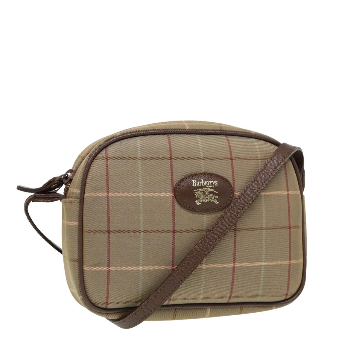 Burberry Nova Check Beige Canvas Shoulder Bag (Pre-Owned) Size ONE SIZE - 1 Thumbnail