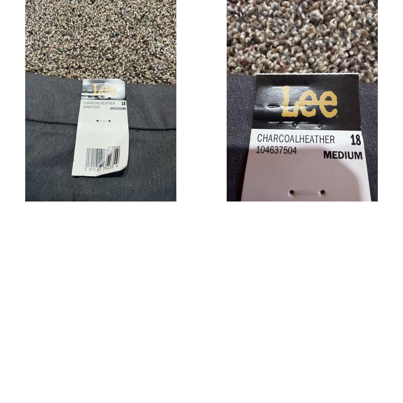 Lee Lee Pants Women Size 18 Gray Mid Rise Straight Leg NEW TAGS Size 40" / US 18 - 9 Thumbnail