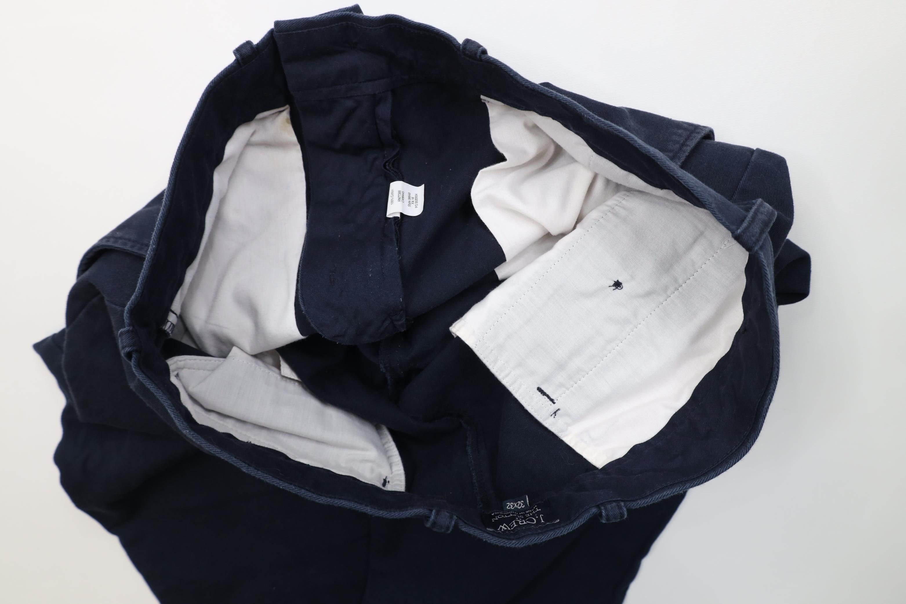 J.Crew J Crew The Sutton Straight Leg Chino Pants Navy Blue Cotton Size US 32 / EU 48 - 8 Thumbnail
