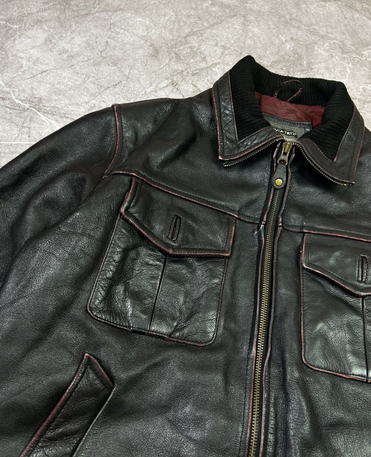 Japanese Brand Vintage washed avant garde leather jacket Size US S / EU 44-46 / 1 - 4 Thumbnail