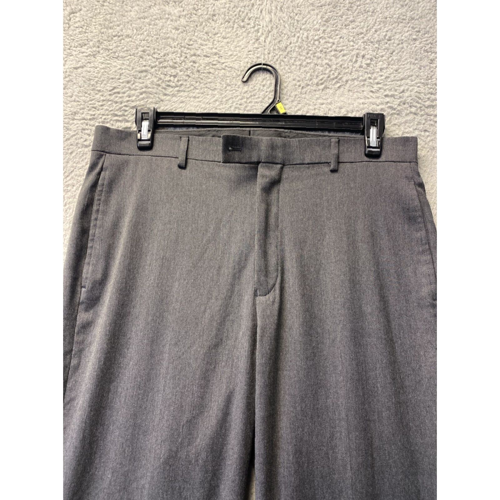 Polo Ralph Lauren Polo Ralph Lauren Pants Dress Pants Men 34x34 Gray Dark Gray Polyester Rayon Zip Button Flat Front Straight Classic Dress Pants Vintage? No. (No N/A) Size US 34 / EU 50 - 2 Thumbnail