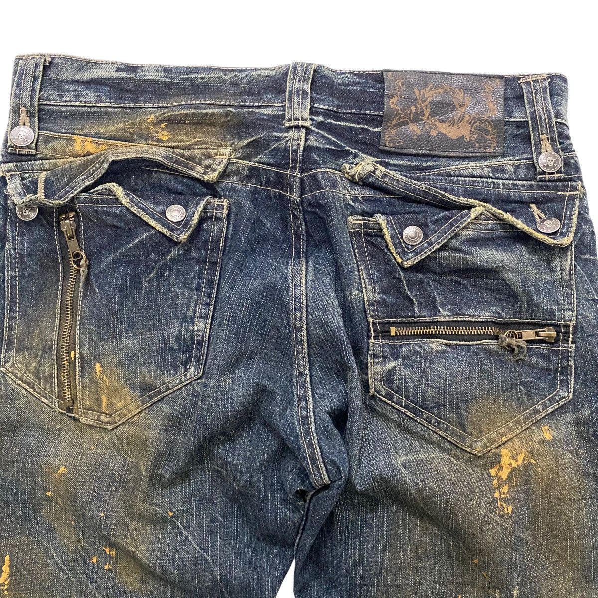 If Six Was Nine ☀️Nice design flare jeans multi zipper pocket Size US 34 / EU 50 - 10 Thumbnail
