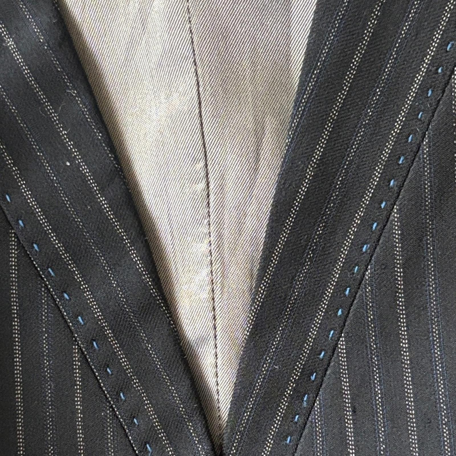 Karen Millen Karen Millen England Wool Blend Charcoal Striped Vest Size 8 Size M / US 6-8 / IT 42-44 - 9 Thumbnail