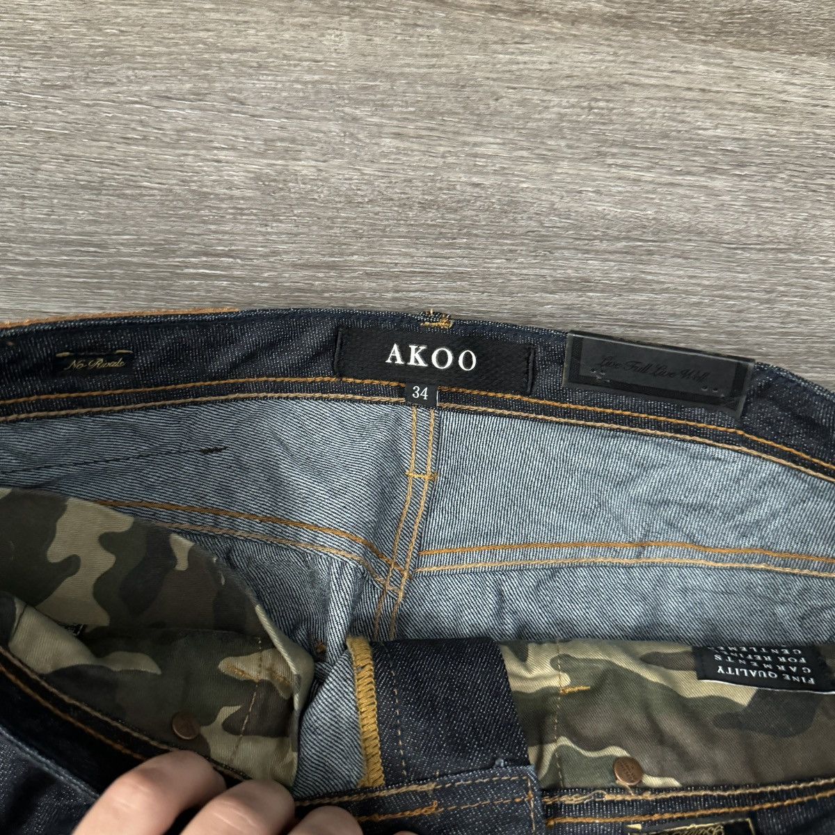 AKOO × Japanese Brand × Vintage Vintage Y2K Akoo rockstar Japanese denim style jeans Size US 34 / EU 50 - 7 Thumbnail