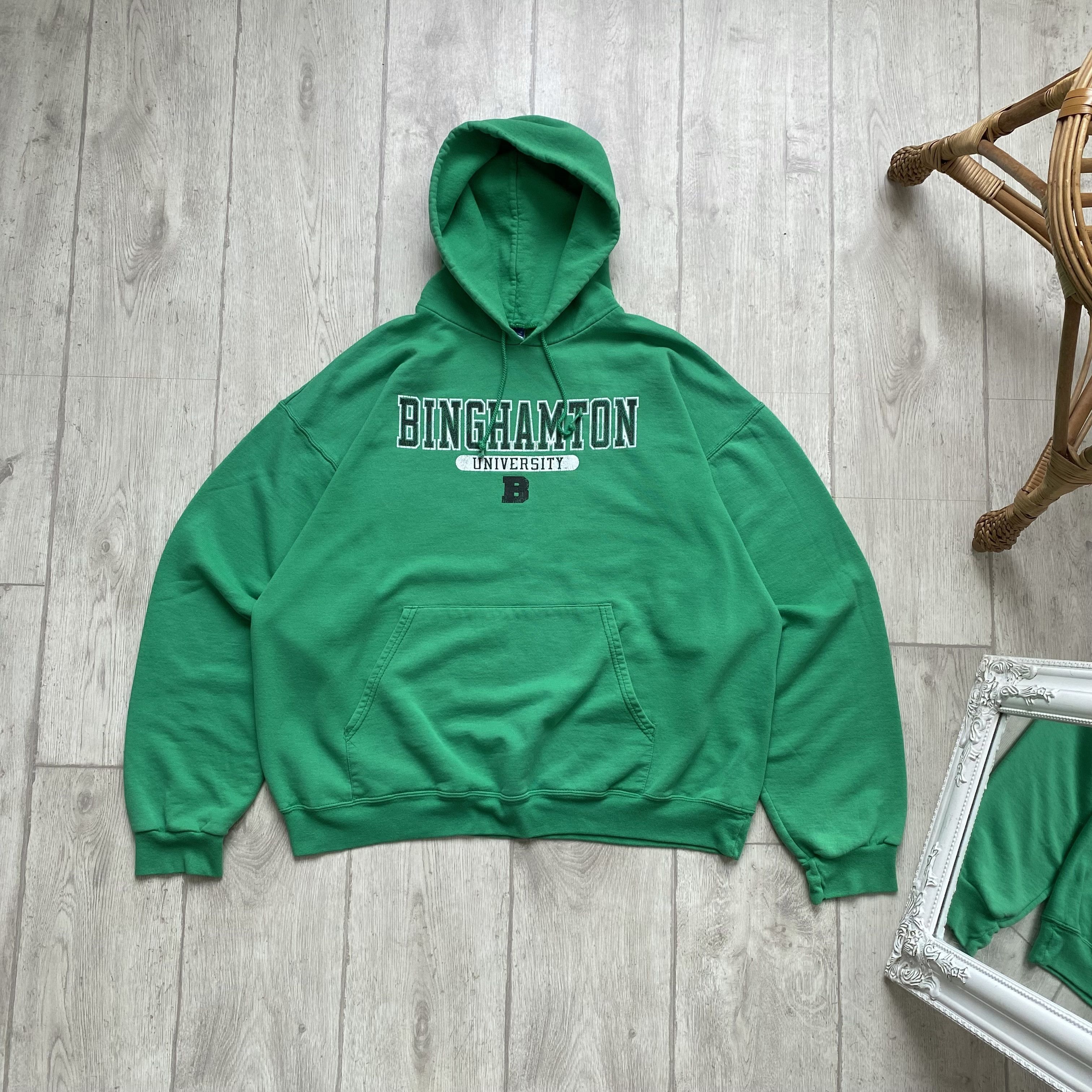 Champion Vintage University of binghamton Champion Boxy Hoodie Size US XL / EU 56 / 4 - 9 Thumbnail
