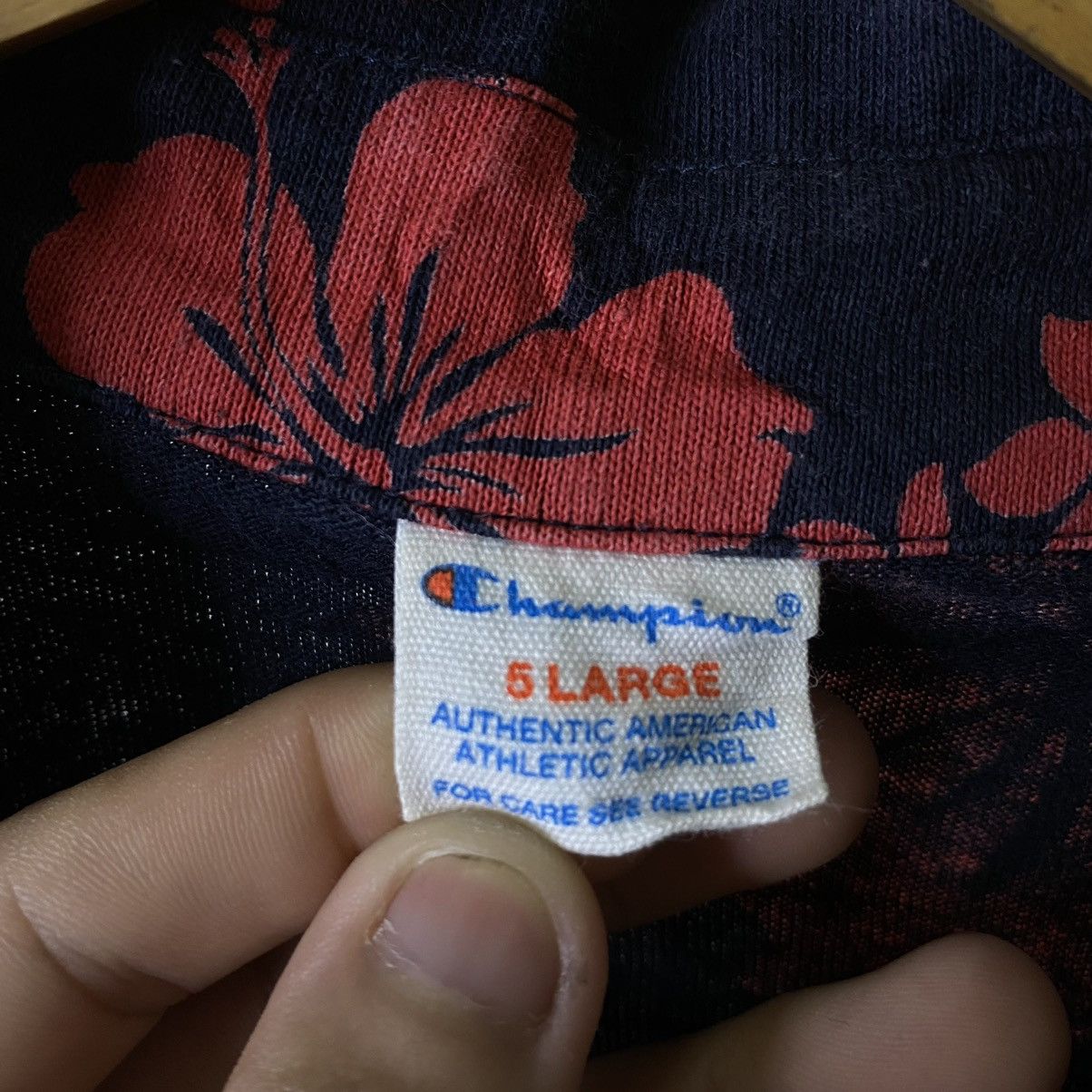 Champion Vintage Y2K Champion Floral AllOverPrint Polo T Shirt Size US XXL / EU 58 / 5 - 4 Thumbnail