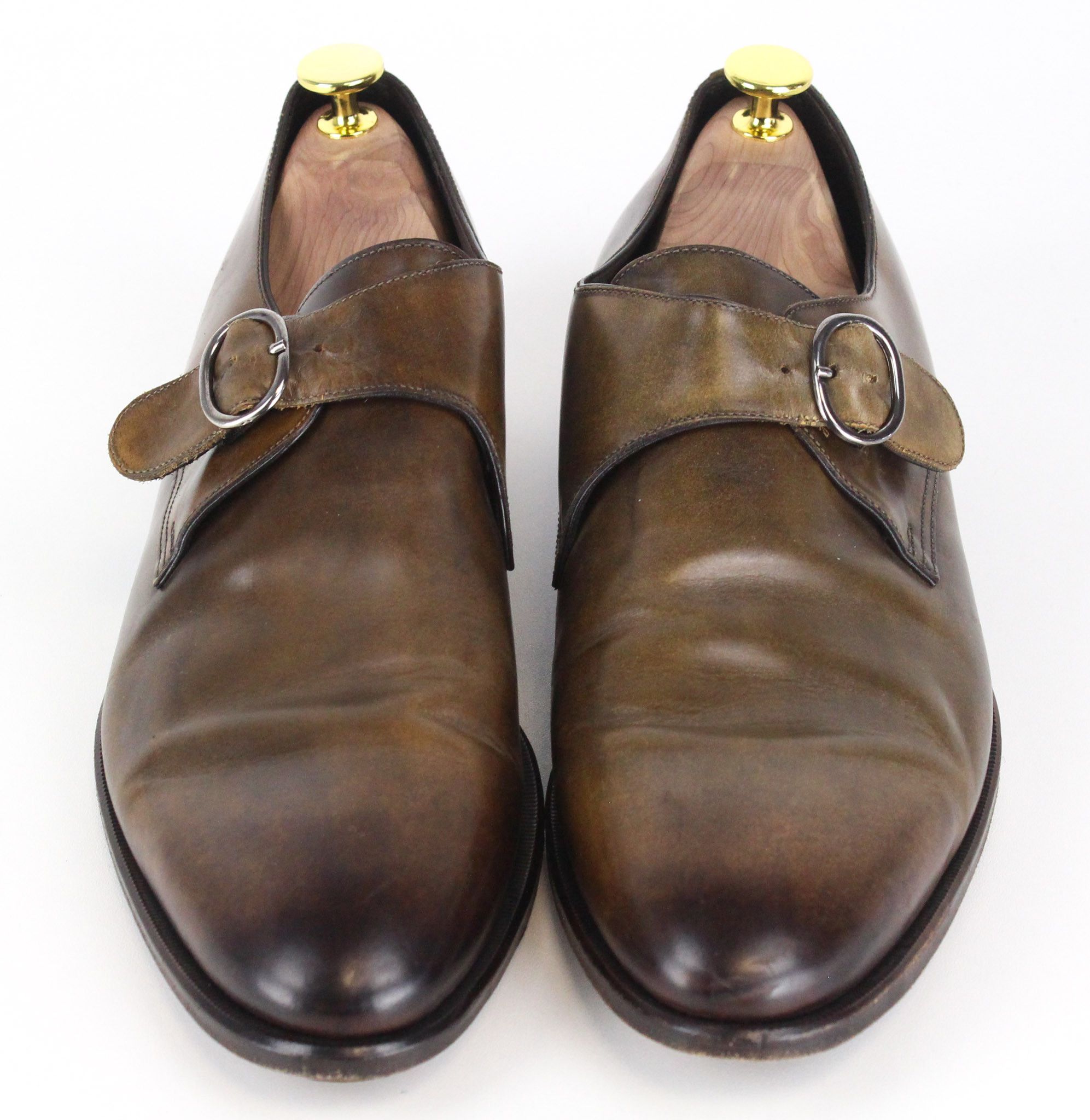Suitsupply EU43 Brown Leather Buckled Low-Top 72424 Size US 10 / EU 43 - 2 Thumbnail
