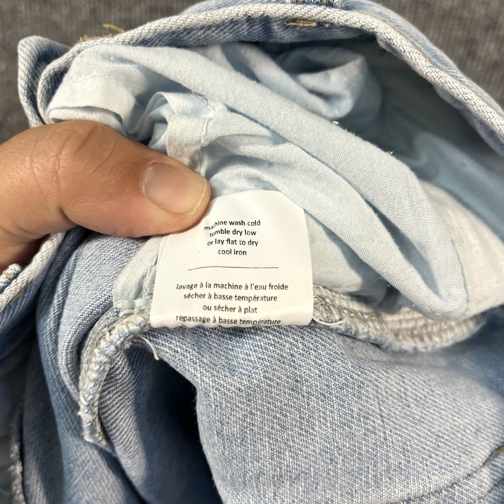 Oak + Fort Oak + Fort High Rise Wide Leg Baggy Jeans Womens 30x28 Blue Size 30" / US 8 / IT 44 - 7 Thumbnail