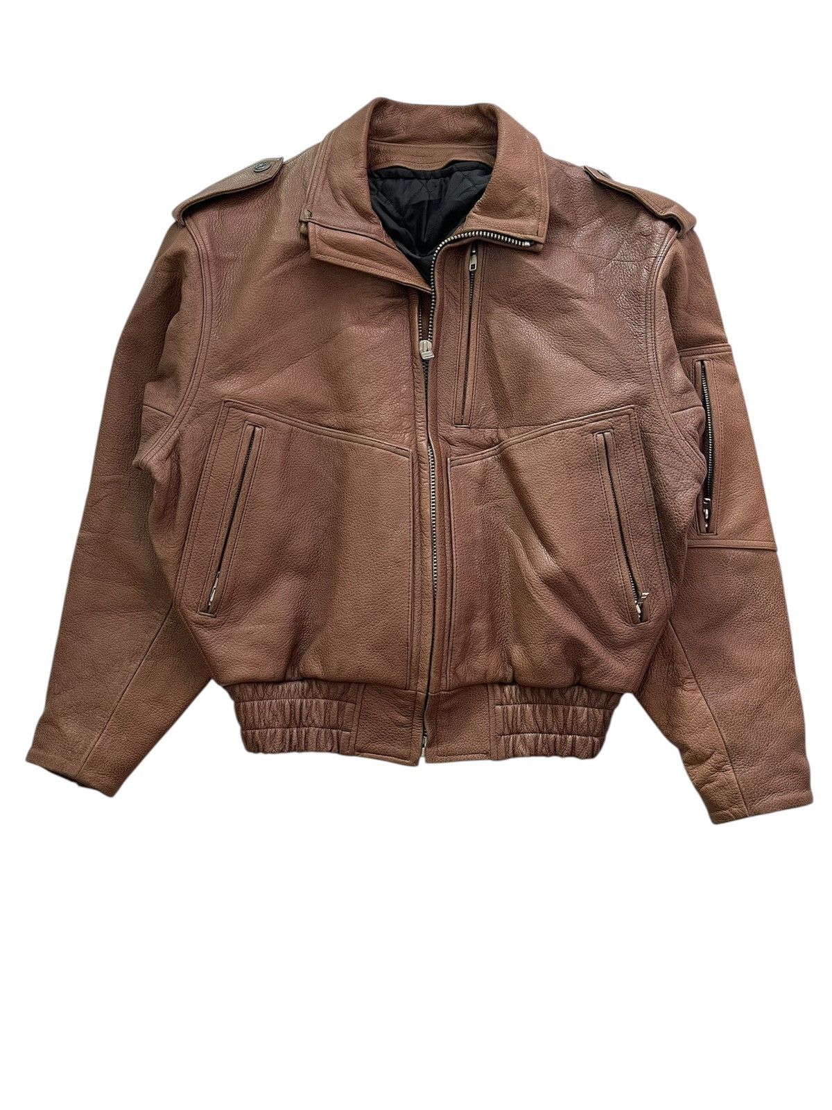 Japanese Brand 🇯🇵 90s KUSHITANI Armored Cow Leather Biker Jacket Size US L / EU 52-54 / 3 - 1 Thumbnail