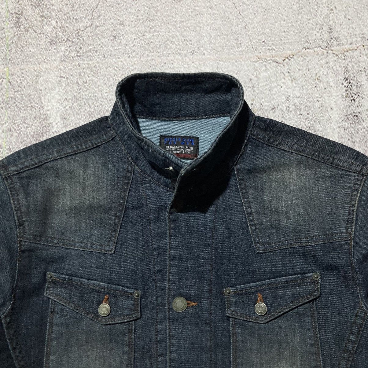 Nicole Club 2000s Nicole Club For Men Biker Denim Jacket Blue Indigo Size US M / EU 48-50 / 2 - 9 Thumbnail