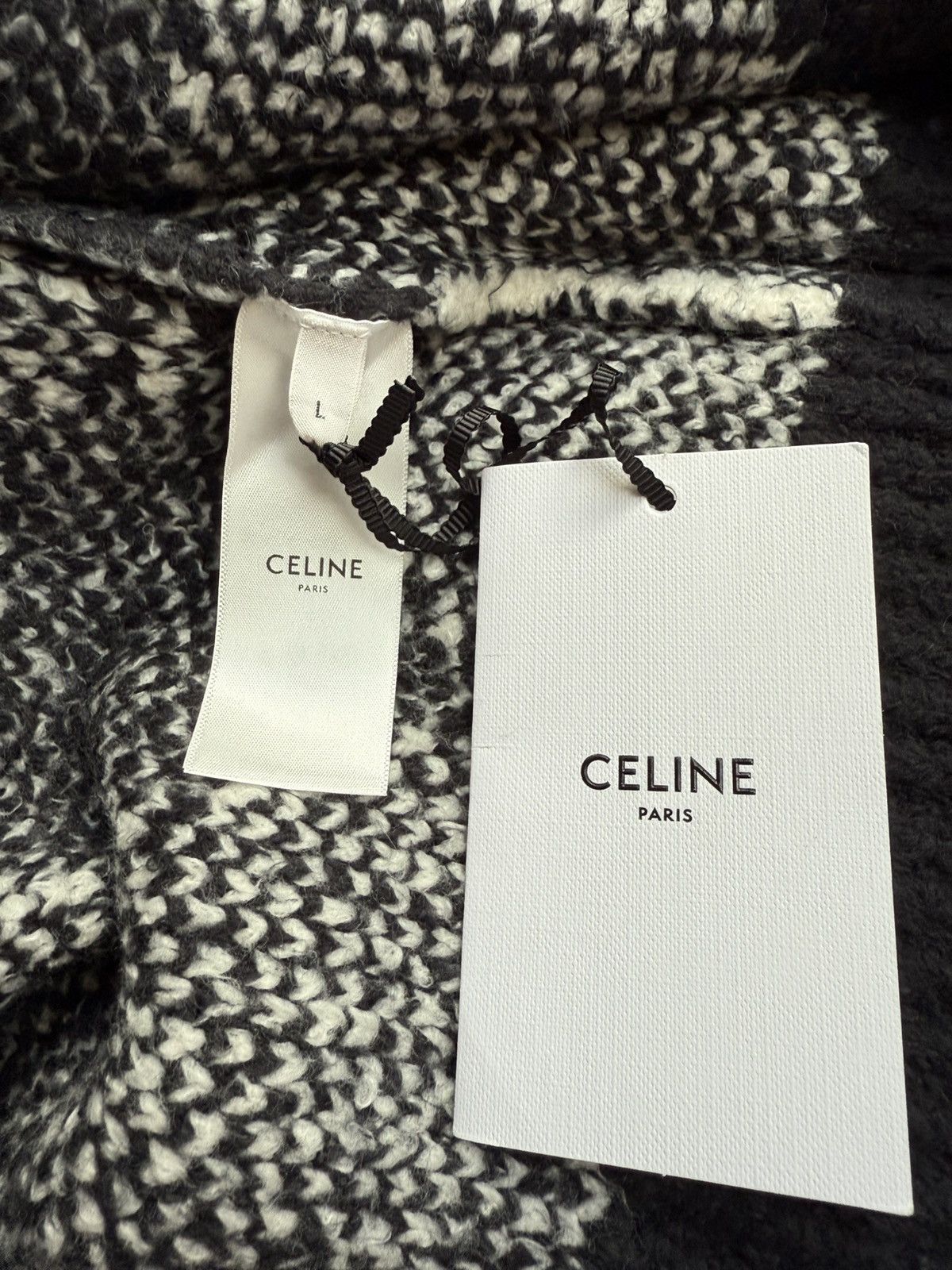 Celine $1.6k 🤑 SS23 Celine black white surfer sweater Hedi L Size US L / EU 52-54 / 3 - 21 Thumbnail